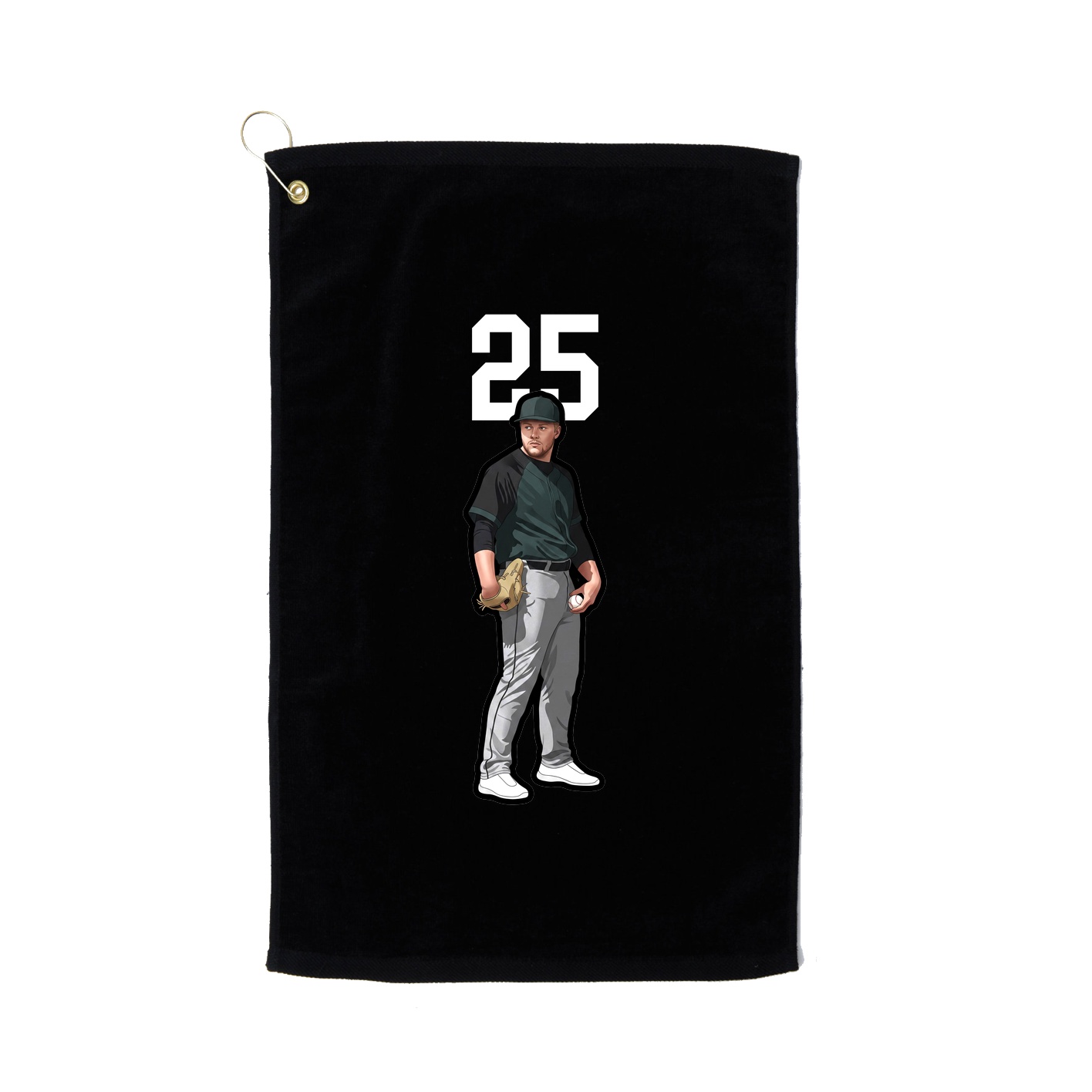 Golf Towel — Number Top in Black