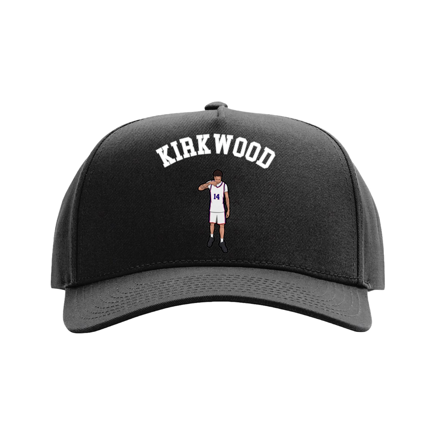 Full Fabric Five-Panel Champ Cap — Shirsey Arch in Black