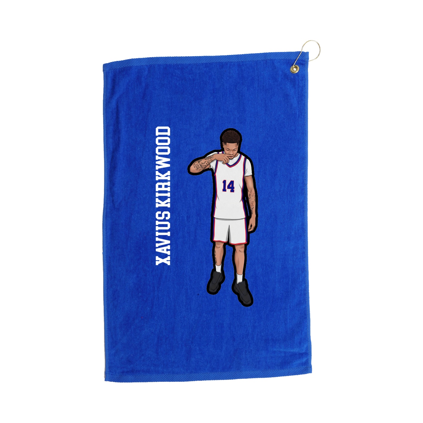 Golf Towel — Name Vertical in Royal