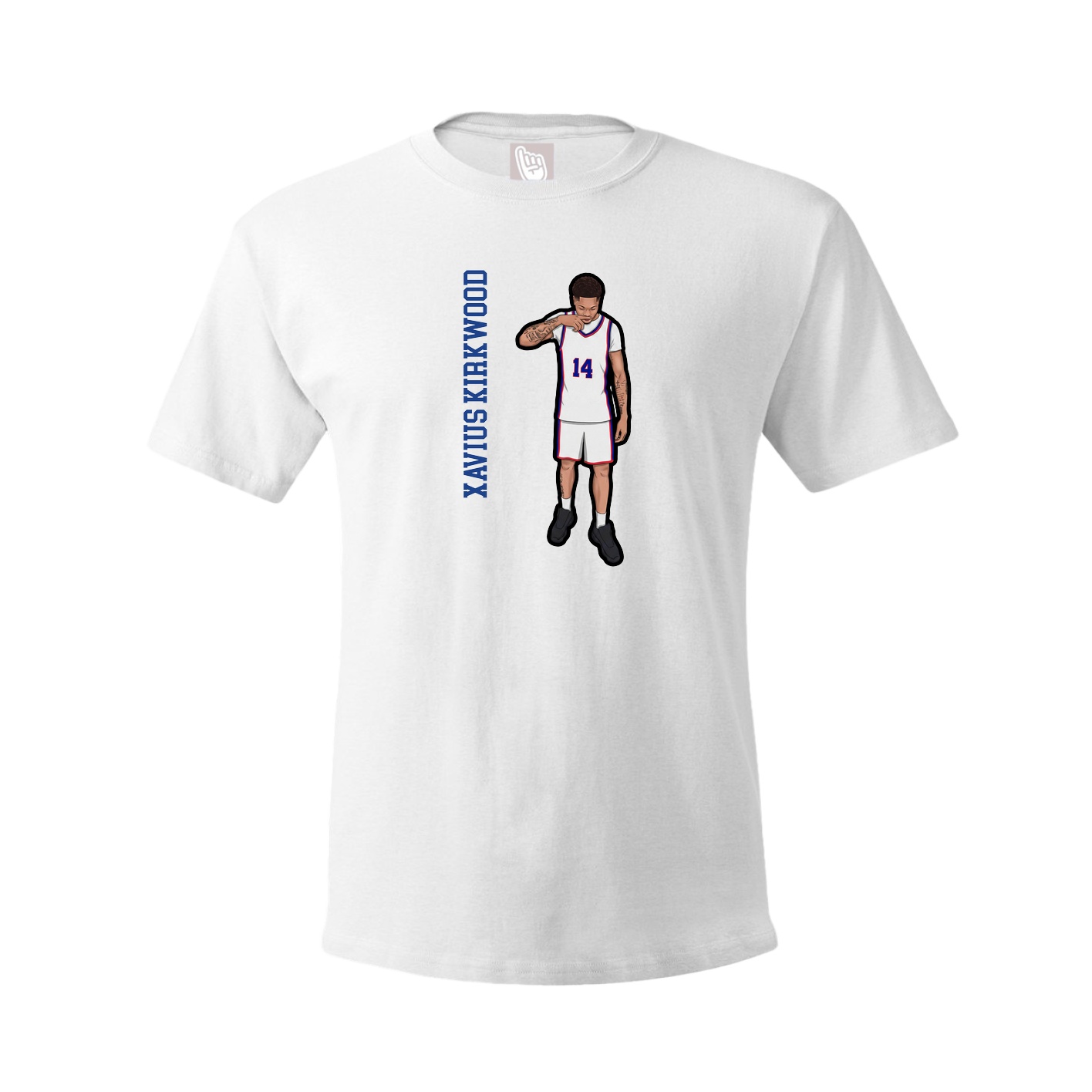 Tee — Name Vertical in White