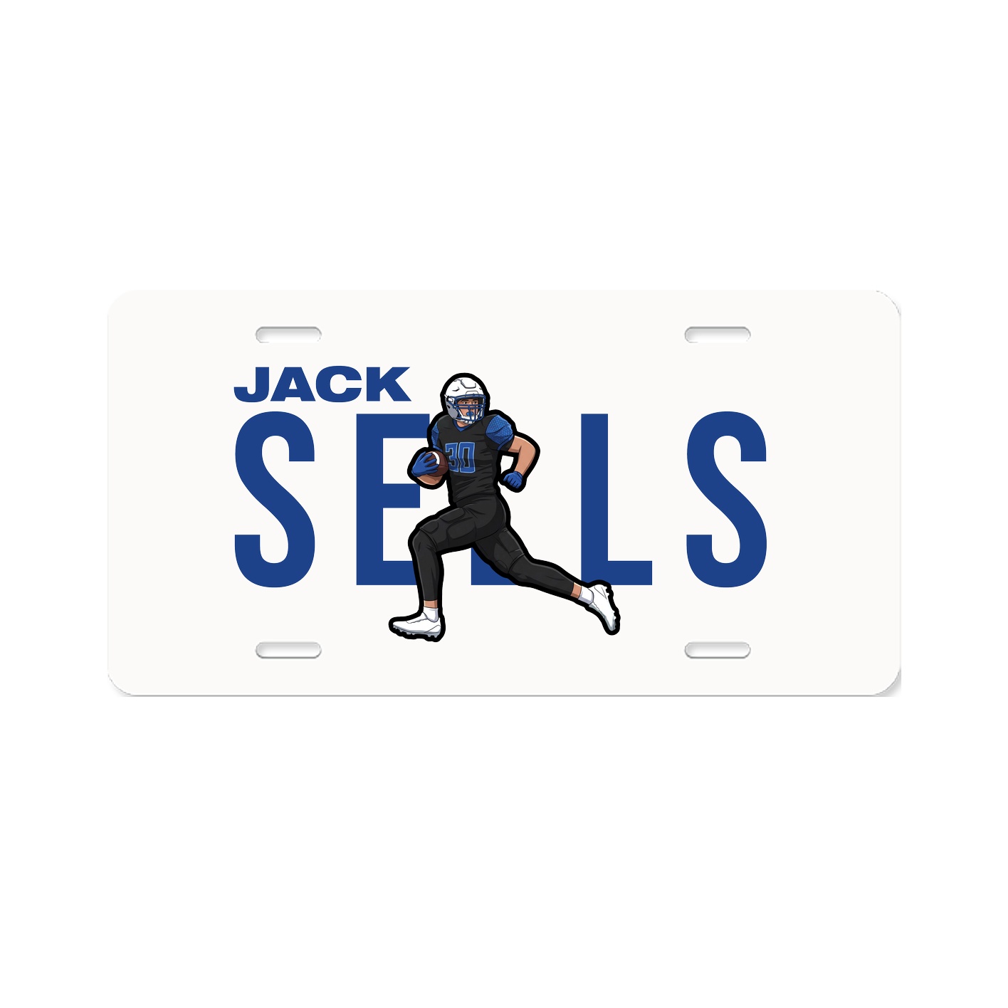 License Plate — Player Name in Classic