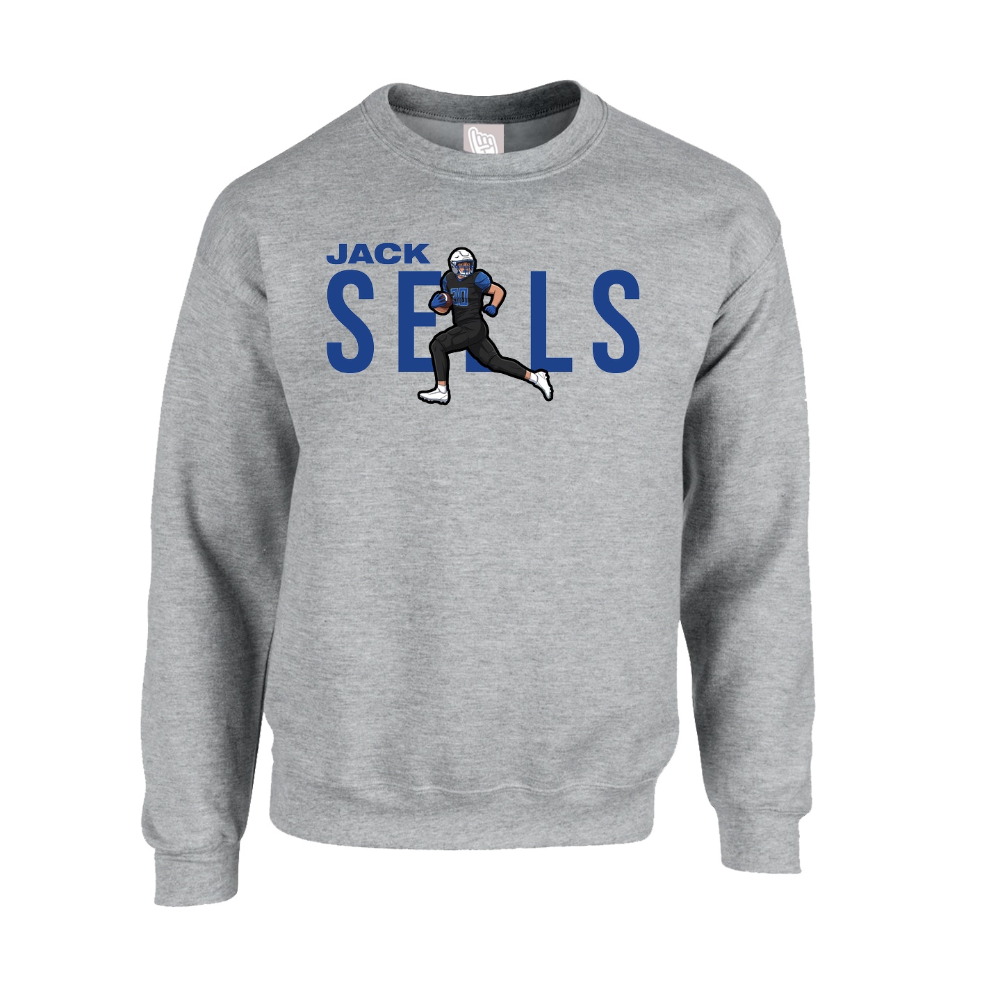 Fleece Crew — Player Name in Grey