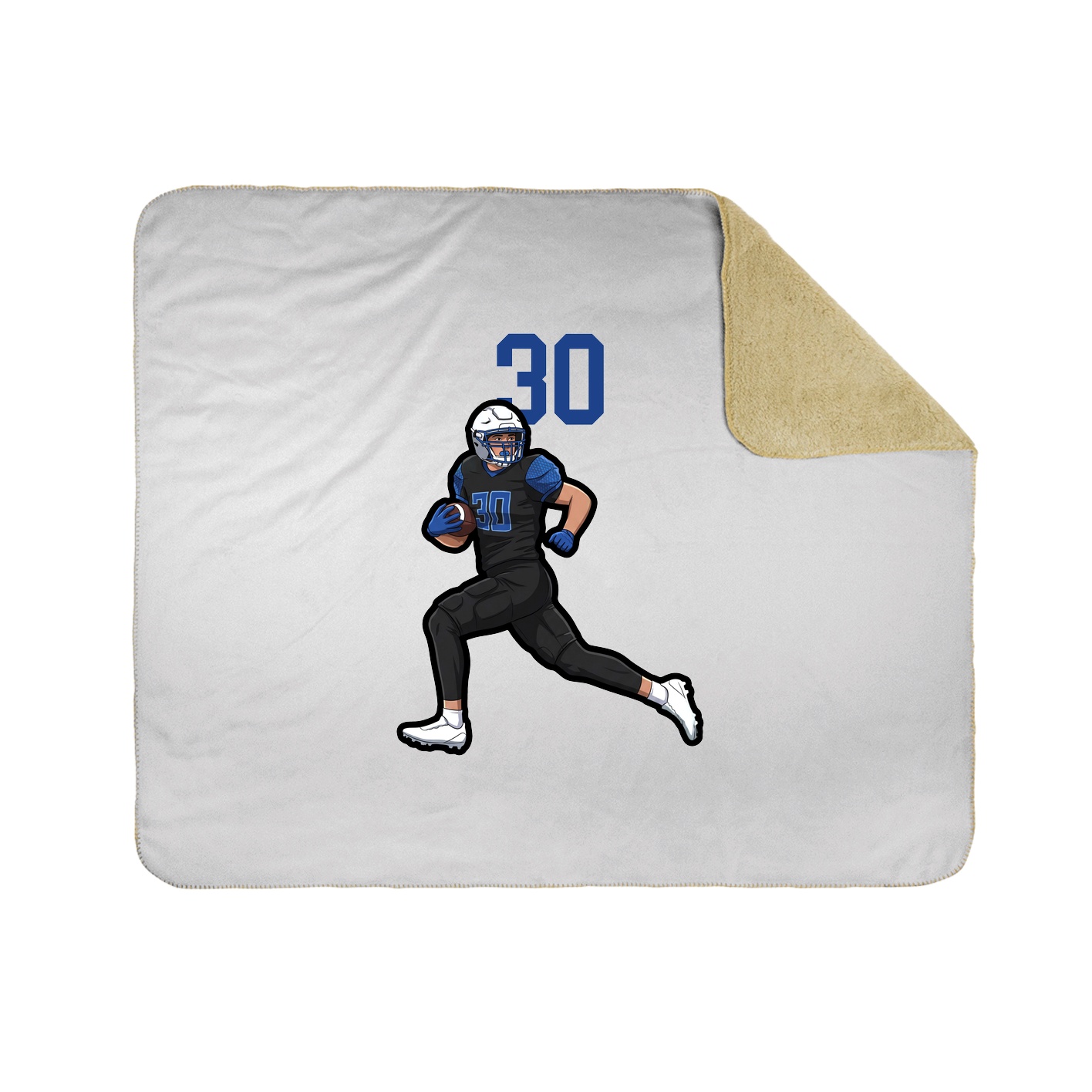 Throw Blanket — Number Top in White