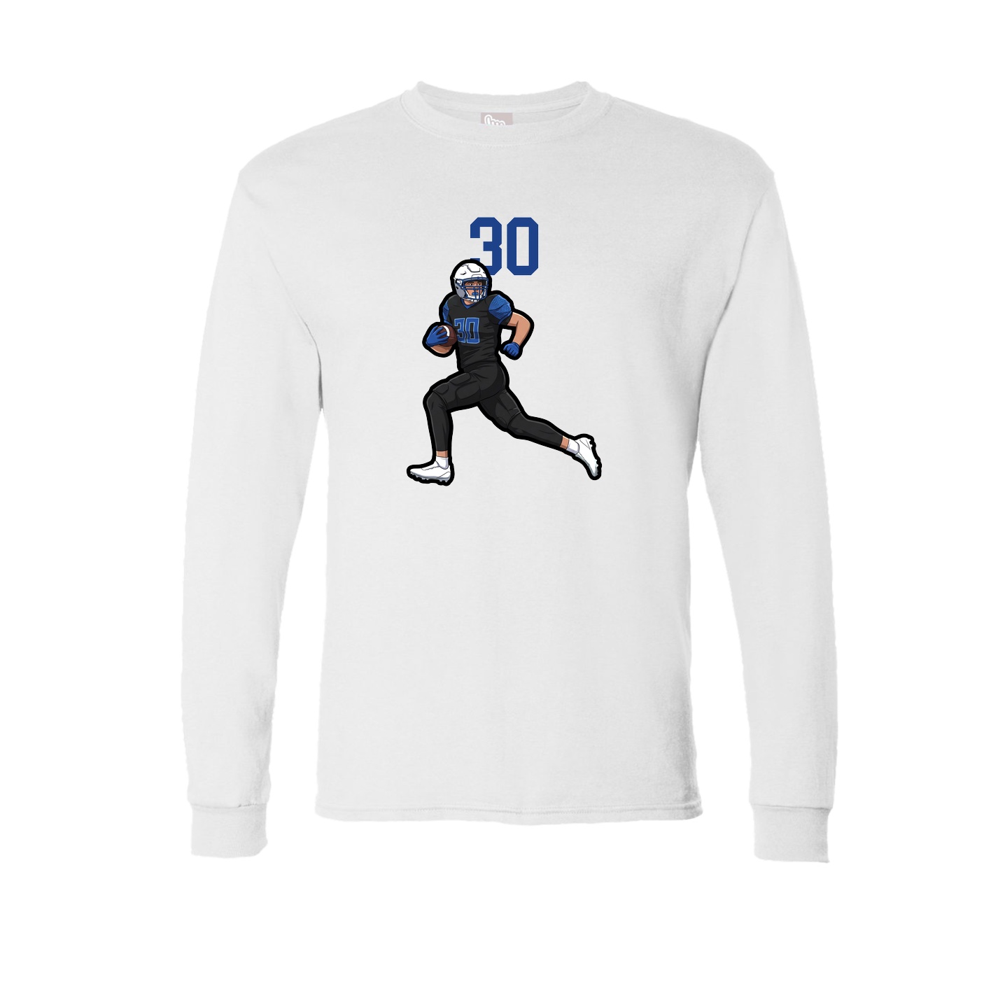 Long Sleeve Tee — Number Top in White