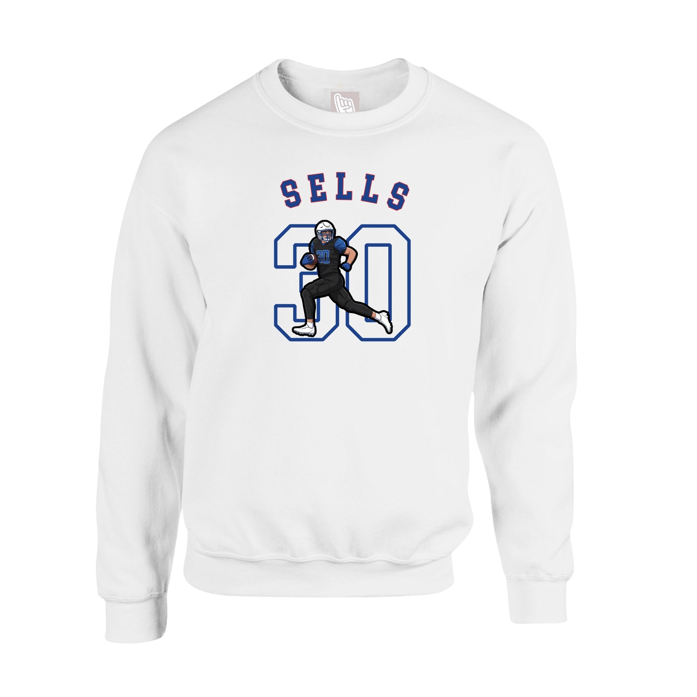 Fleece Crew — Shirsey Arch in White