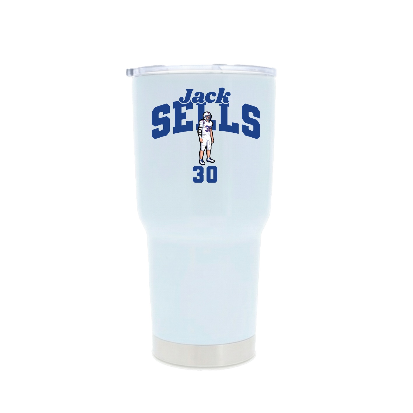 30oz Stainless Steel Tumbler — Signature Arch in White