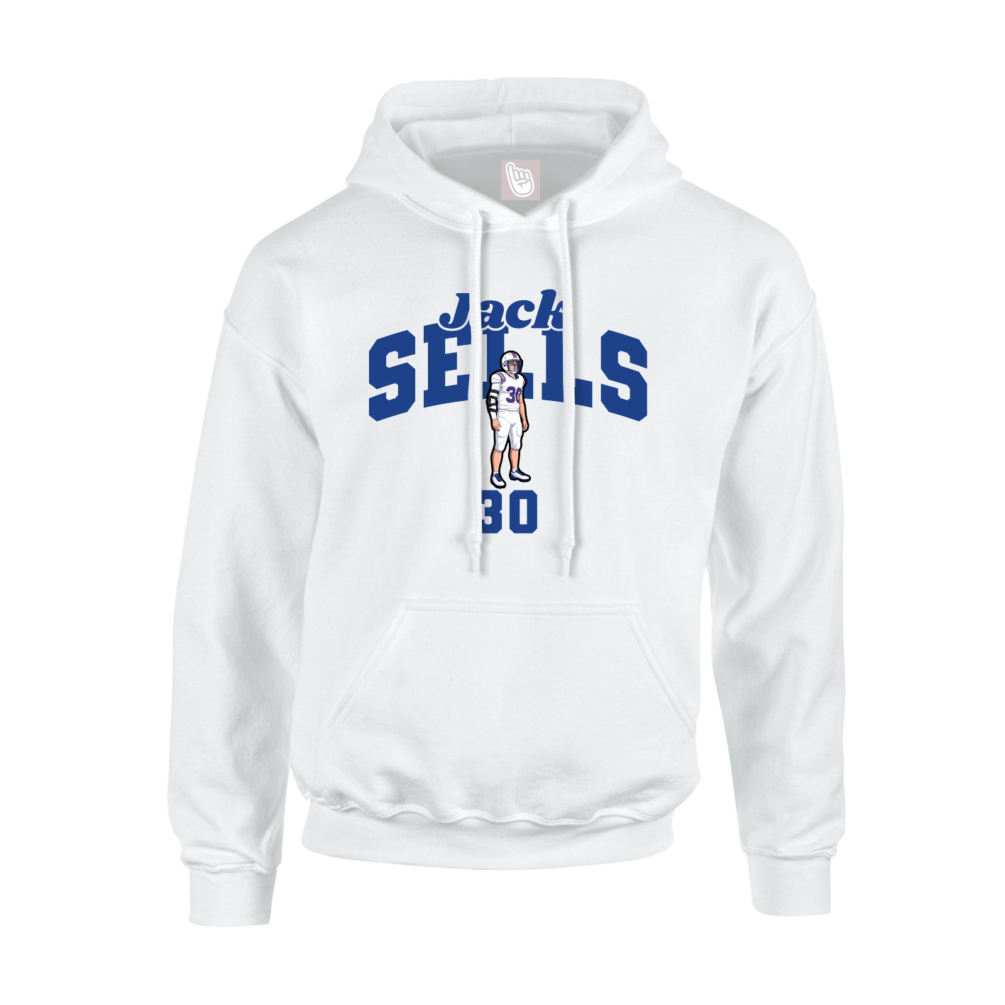 Youth Hoodie — Signature Arch in White