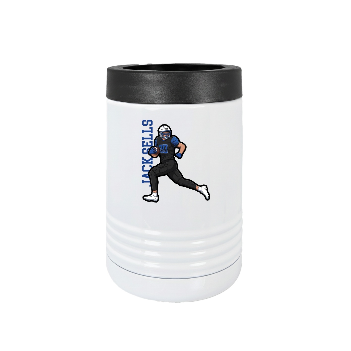 Beverage Holder — Name Vertical in White