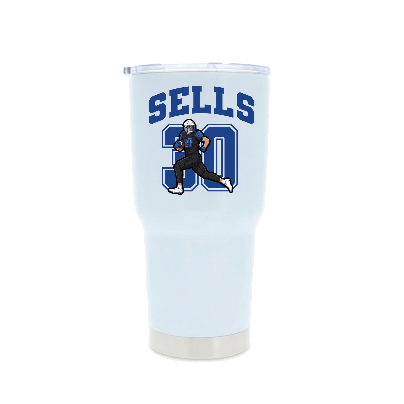 30oz Stainless Steel Tumbler — Number in White