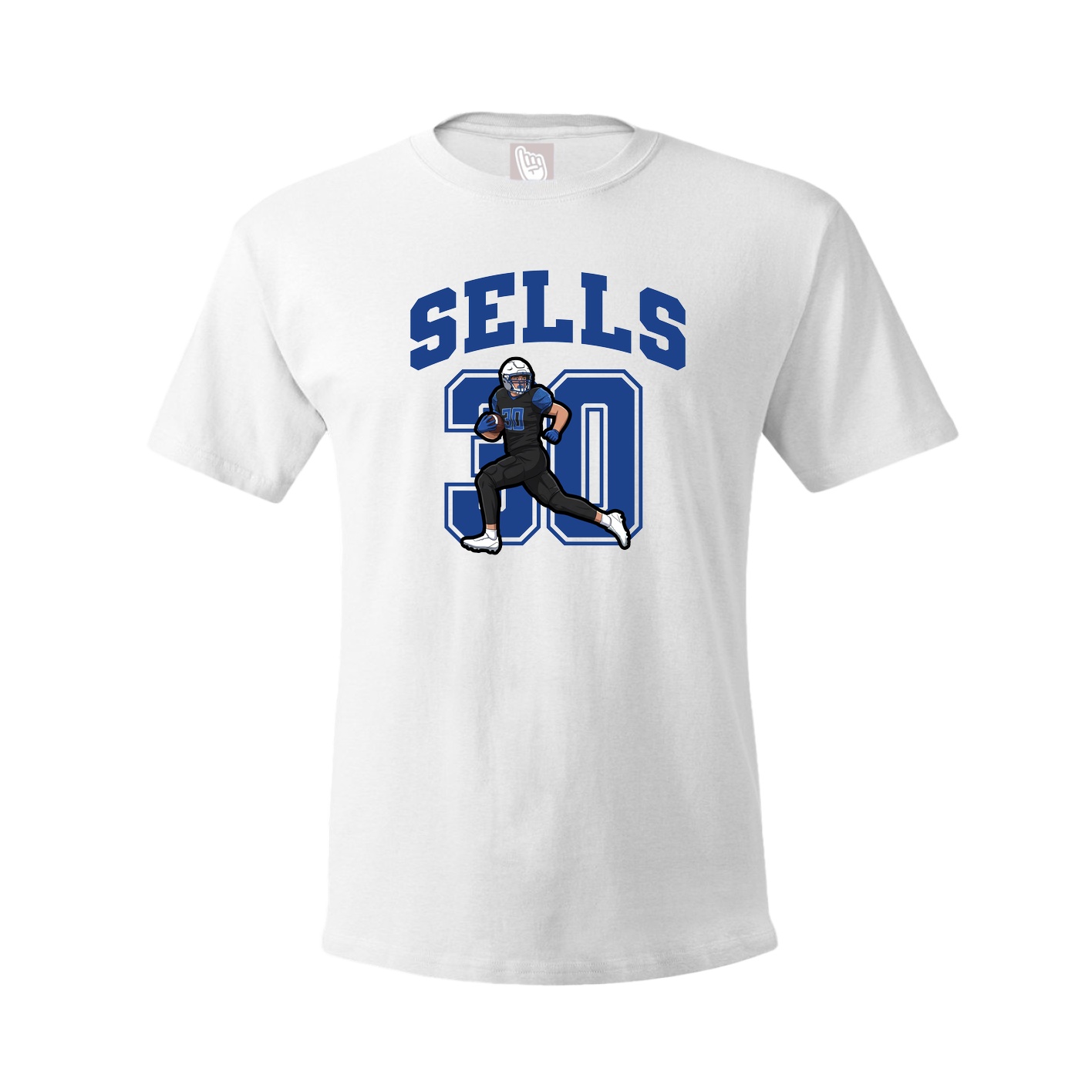 Youth Tee — Number in White