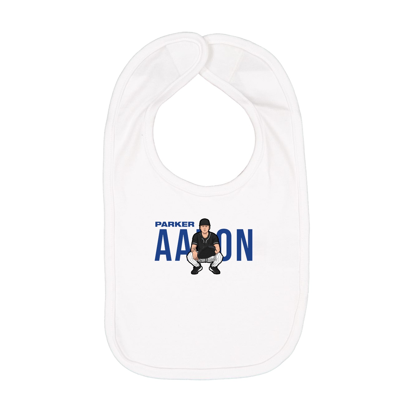 Infant Bib — Player Name in White