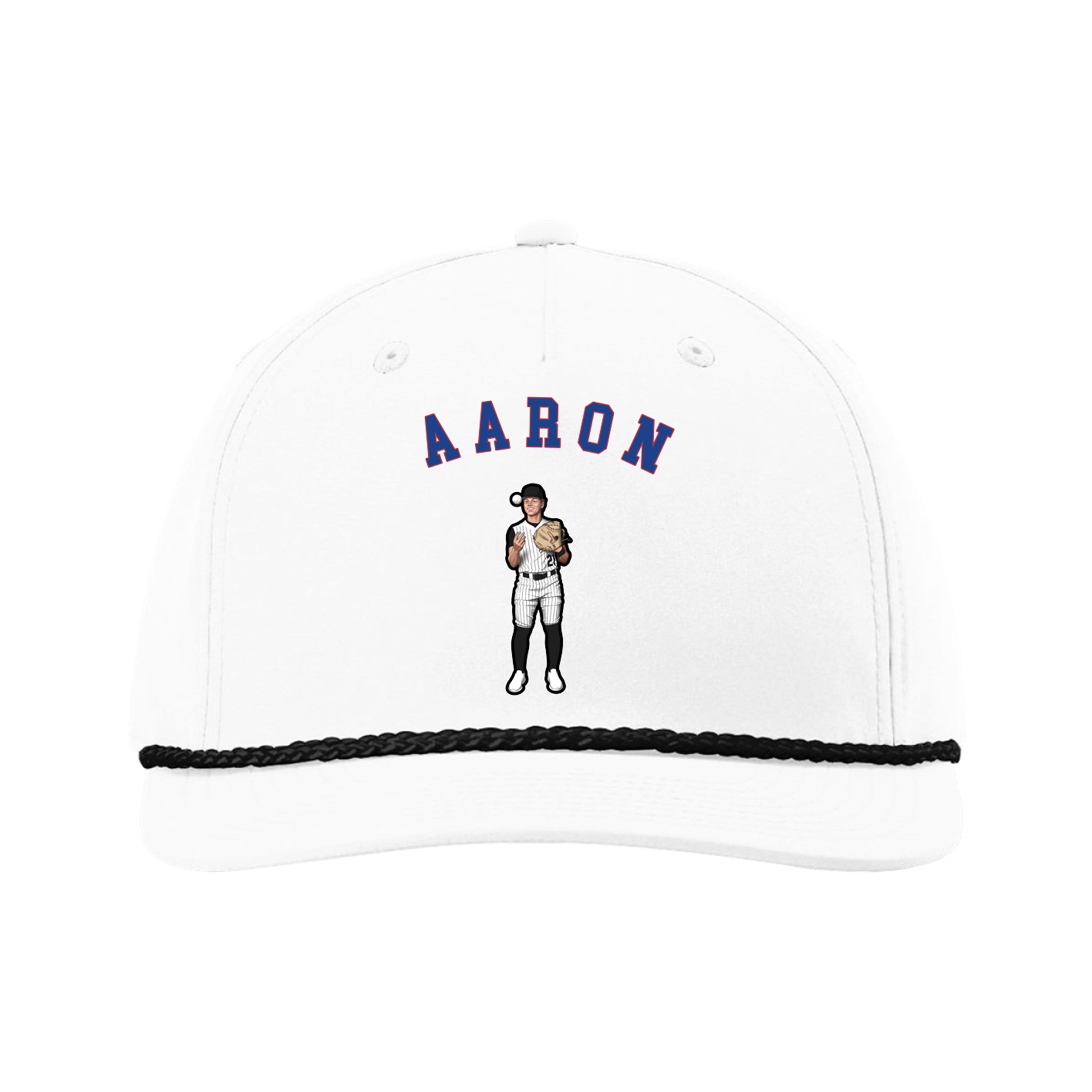 Five-Panel Classic Rope Cap — Shirsey Arch in White