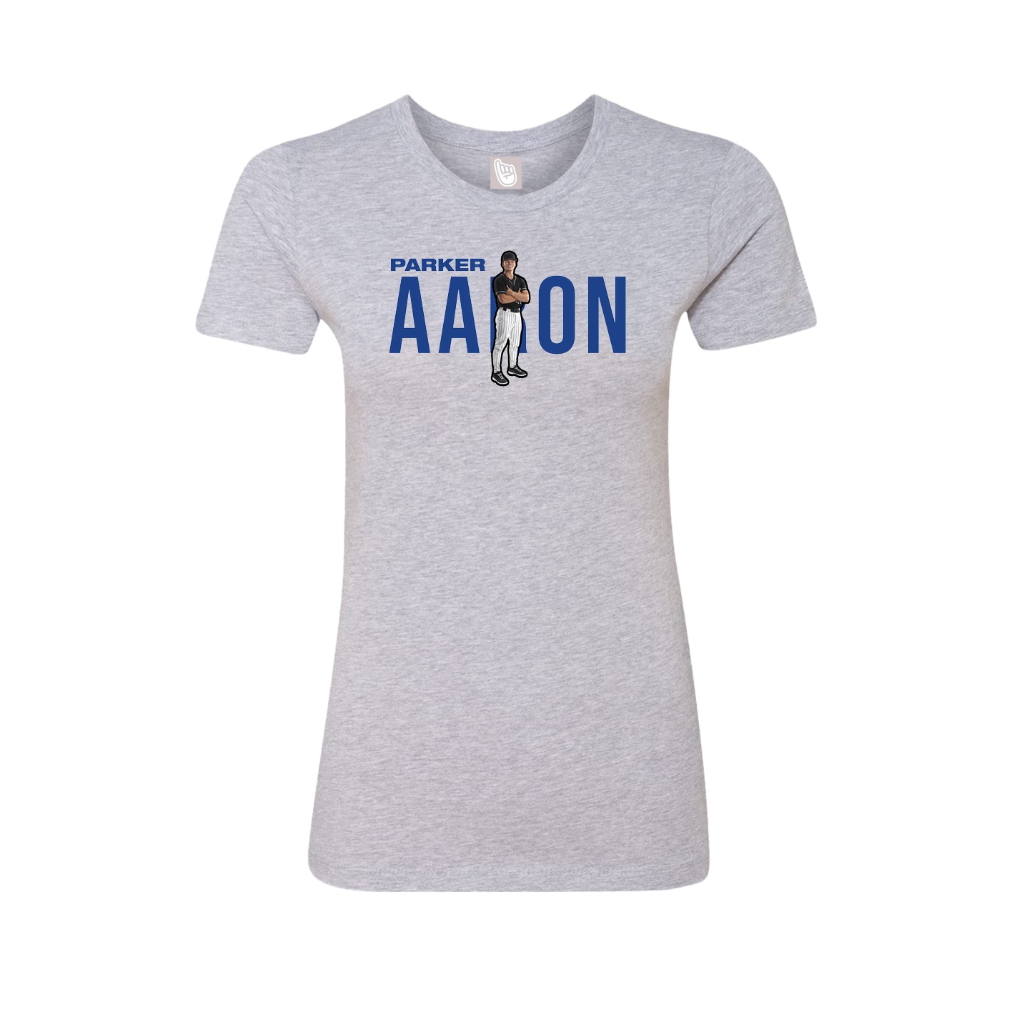 Fitted Women's Tee — Player Name in Grey