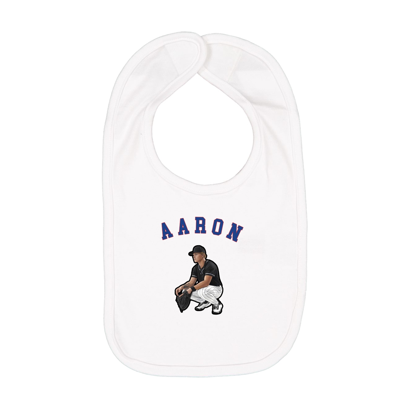 Infant Bib — Shirsey Arch in White
