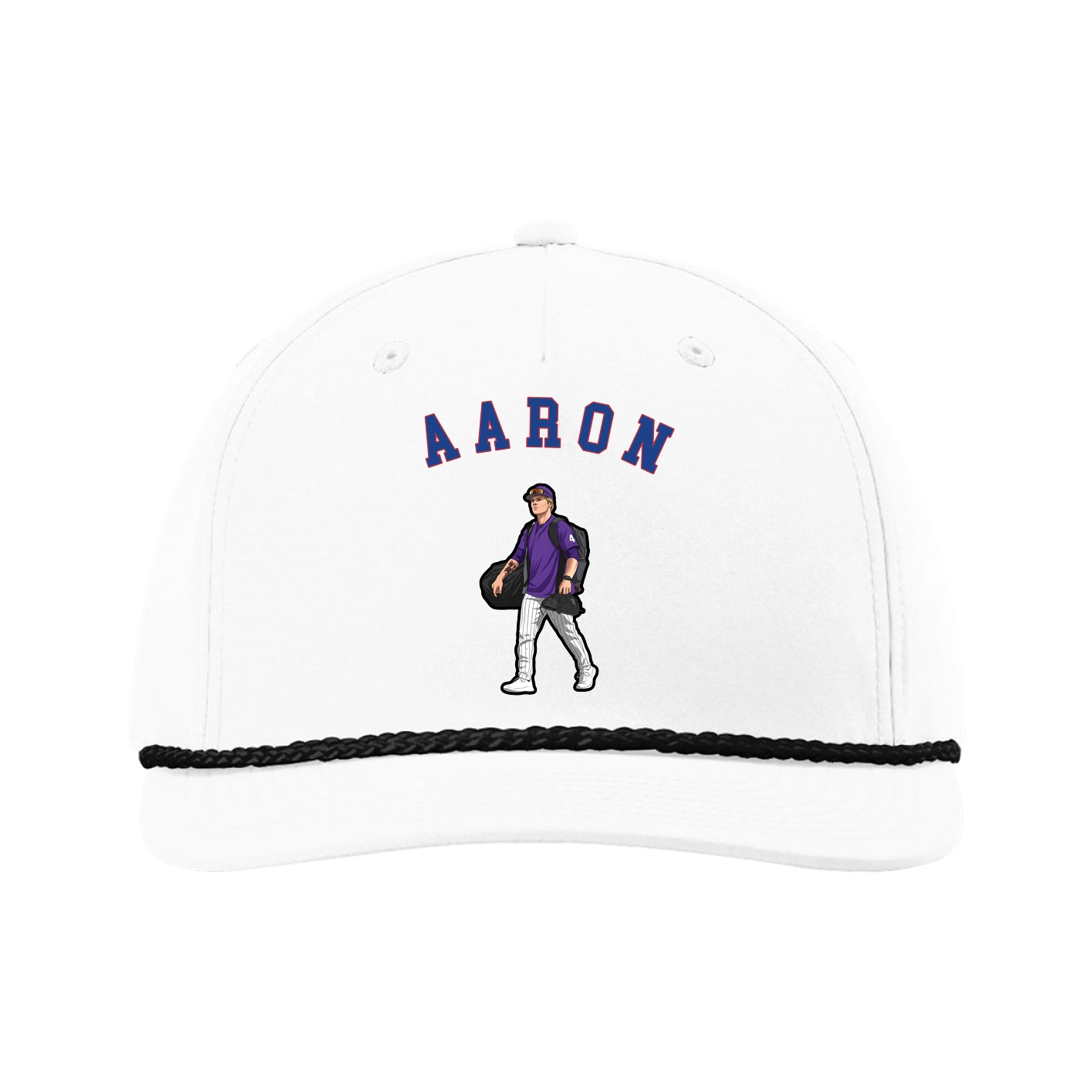 Five-Panel Classic Rope Cap — Shirsey Arch in White