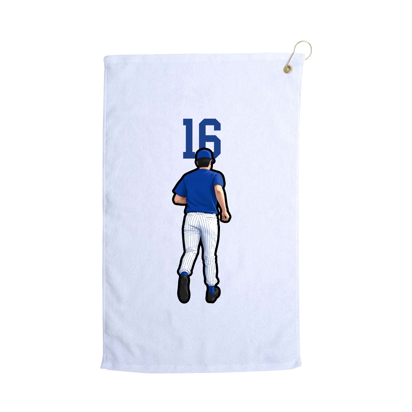 Golf Towel — Number Top in White
