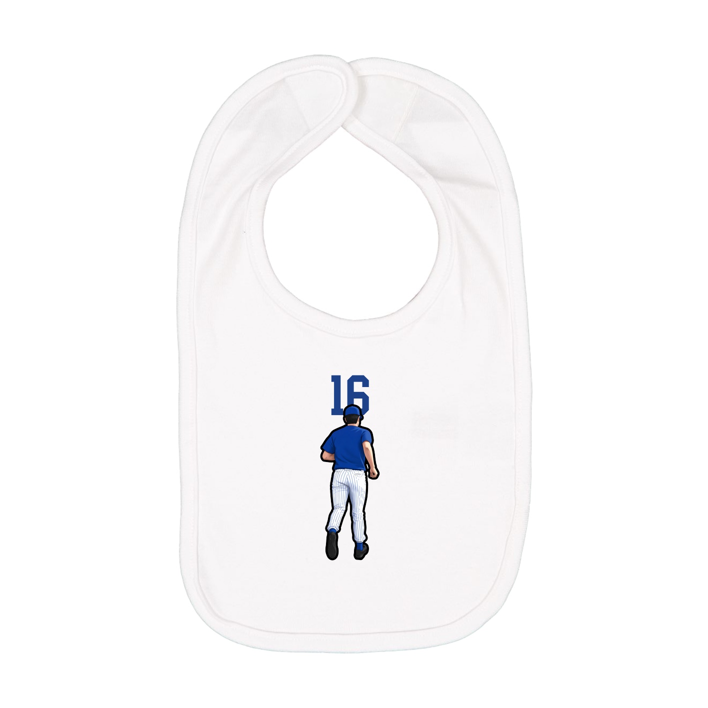 Infant Bib — Number Top in White