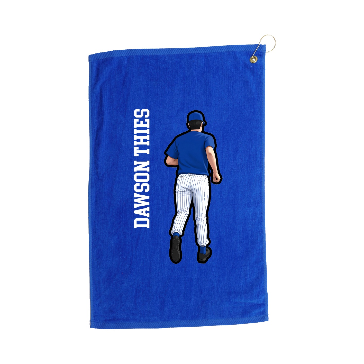 Golf Towel — Name Vertical in Royal