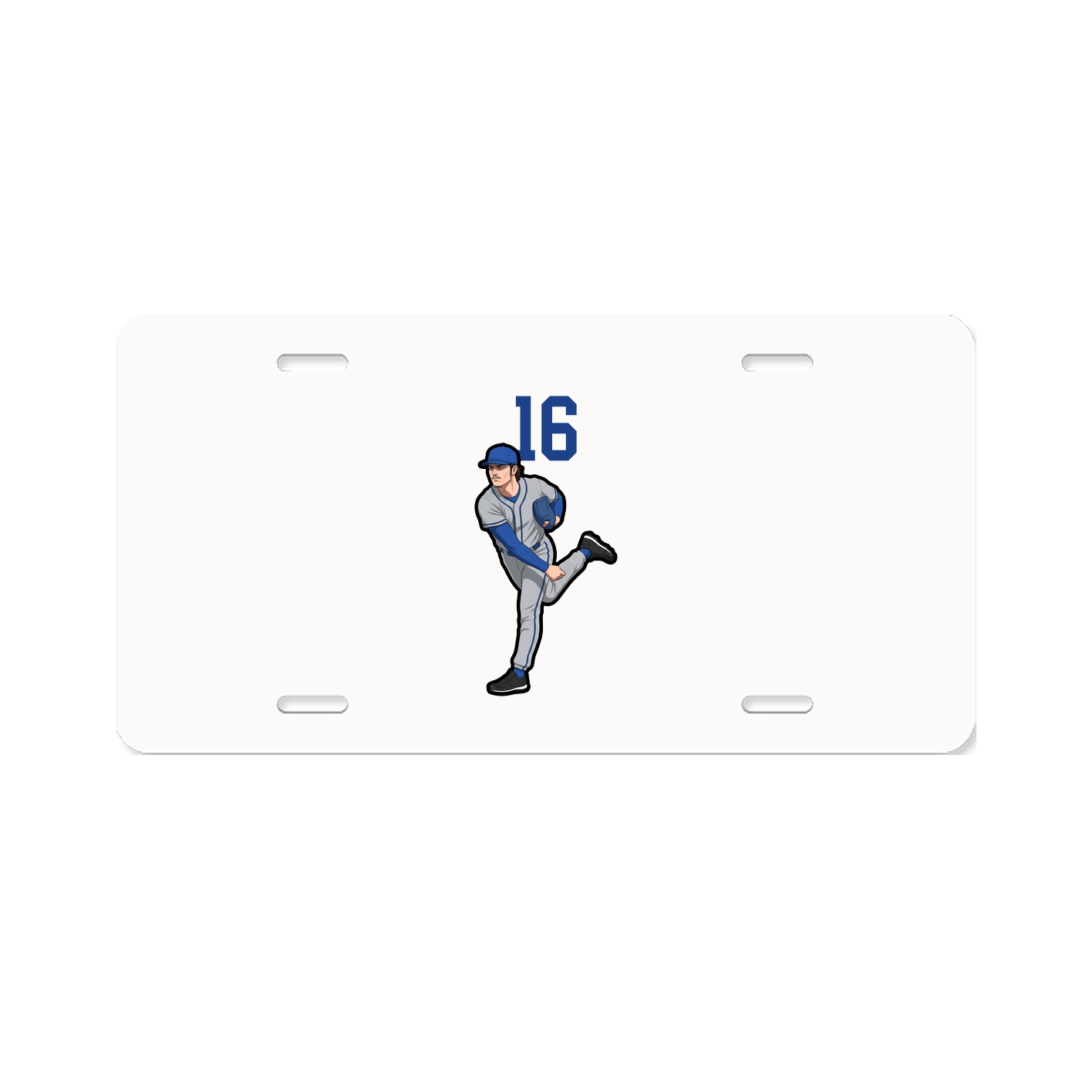 License Plate — Number Top in Classic