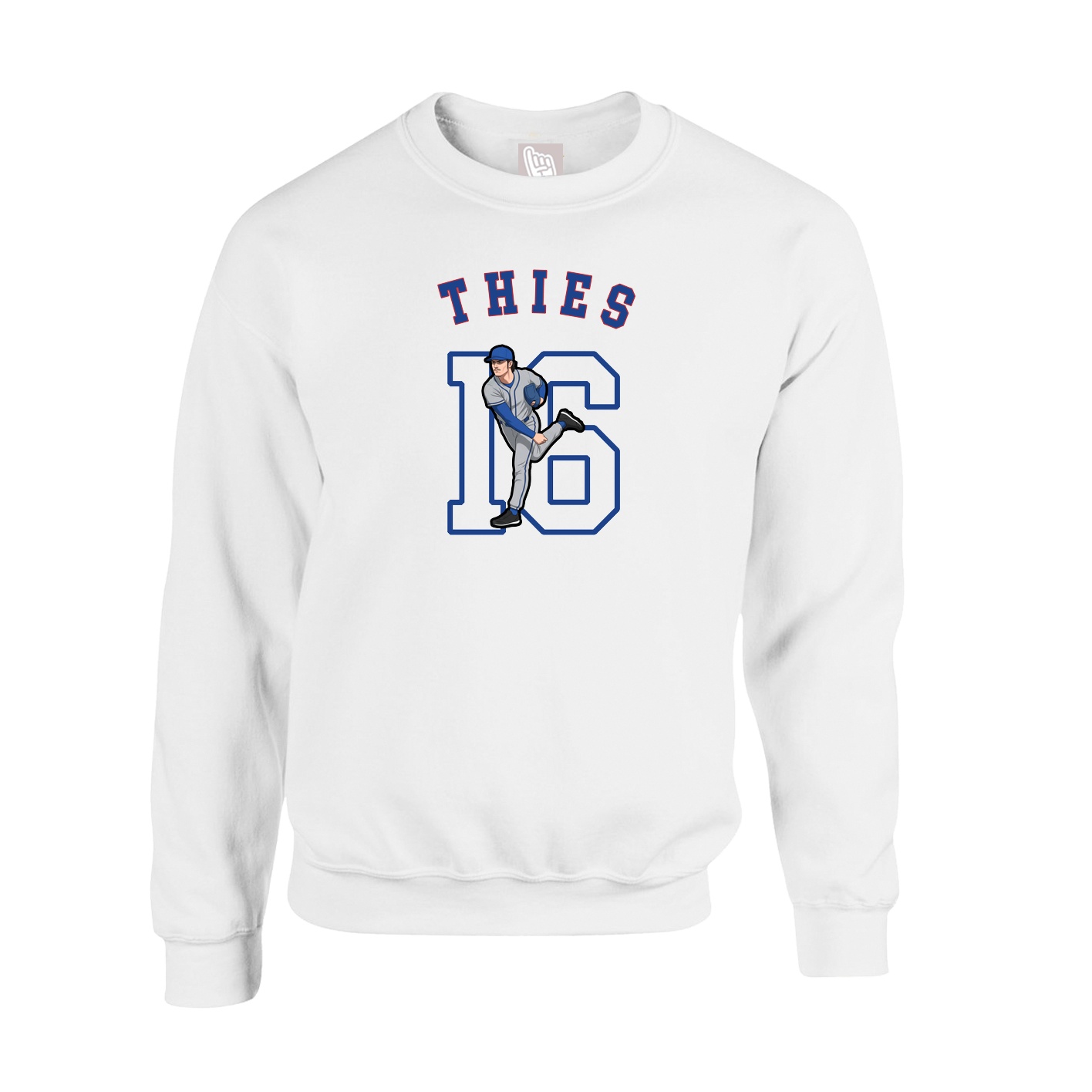 Fleece Crew — Shirsey Arch in White