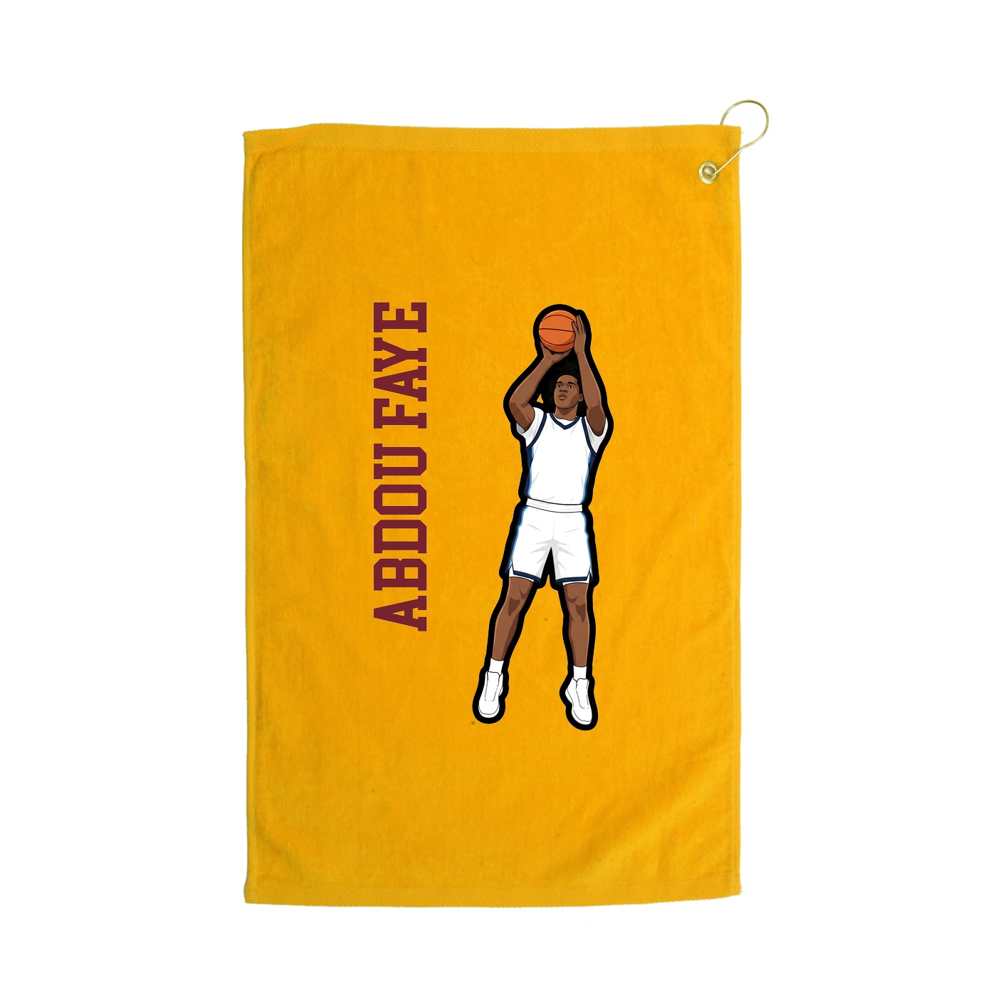 Golf Towel — Name Vertical in Gold
