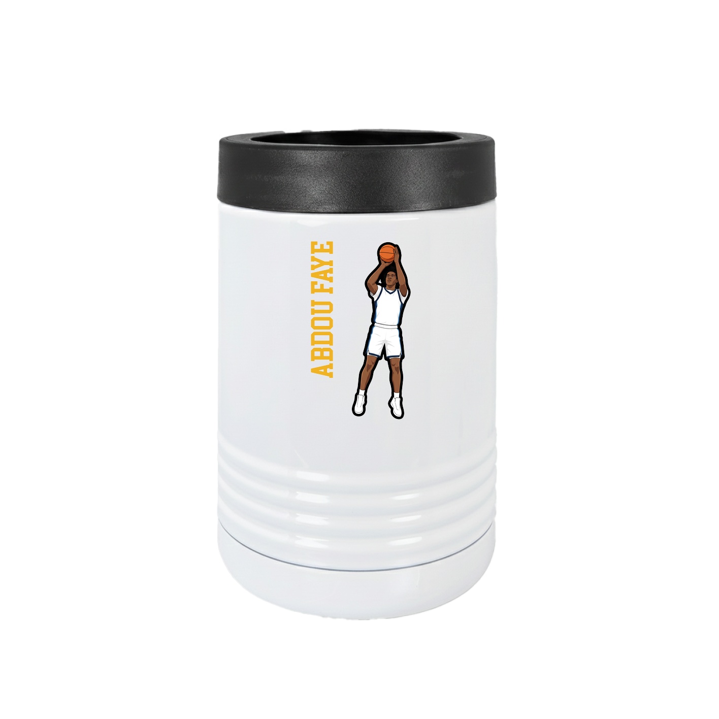 Beverage Holder — Name Vertical in White