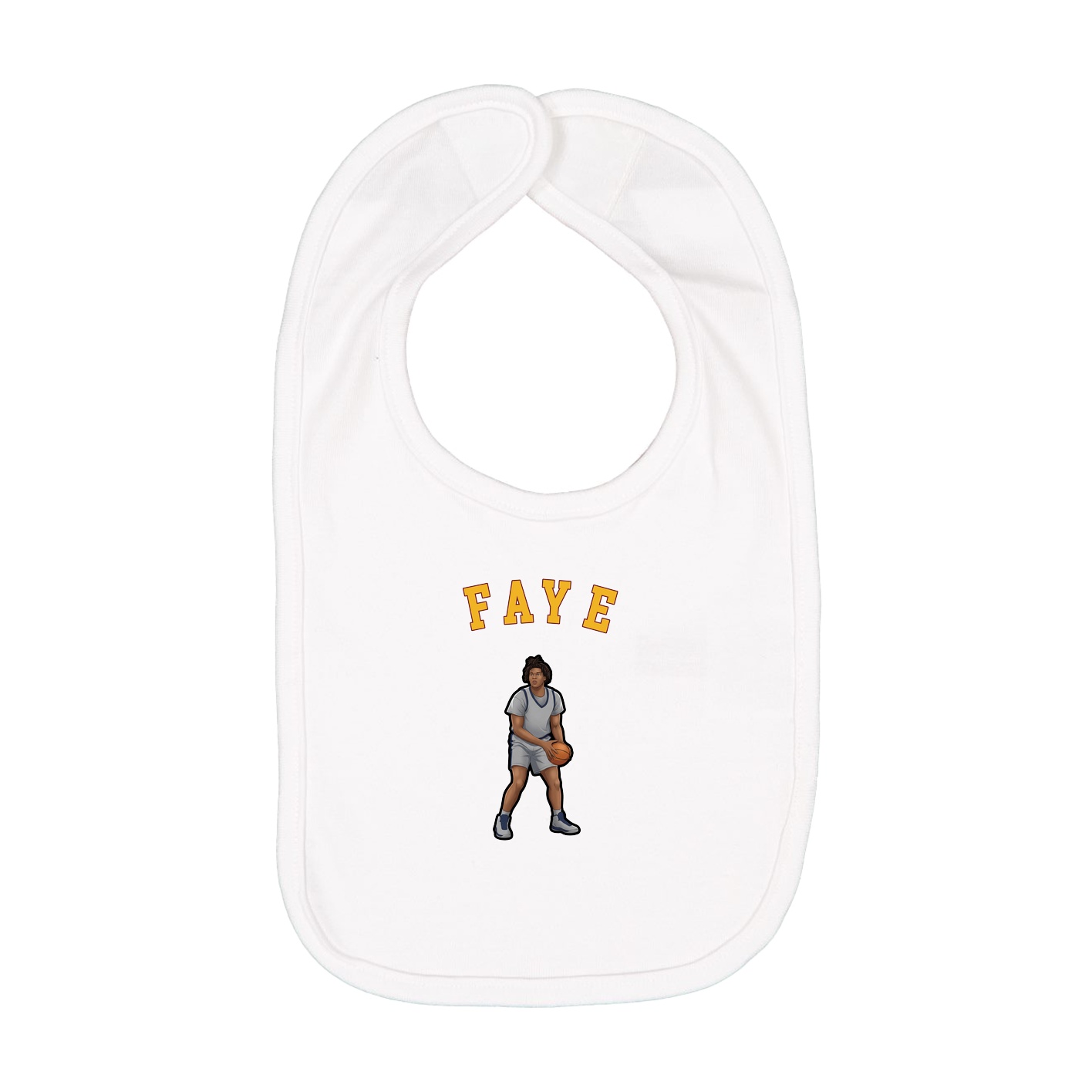 Infant Bib — Shirsey Arch in White
