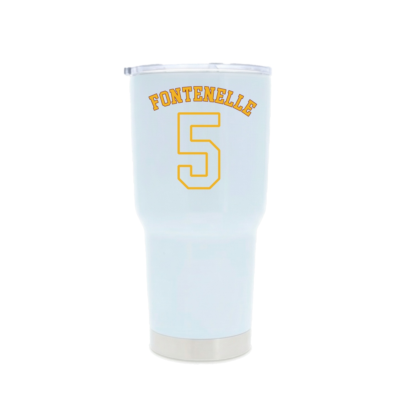 30oz Stainless Steel Tumbler — Shirsey Arch in White