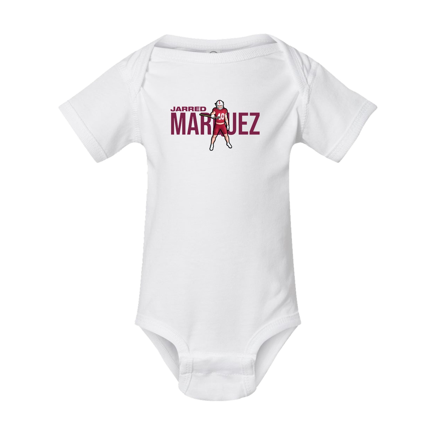 Baby Onesie — Player Name in White