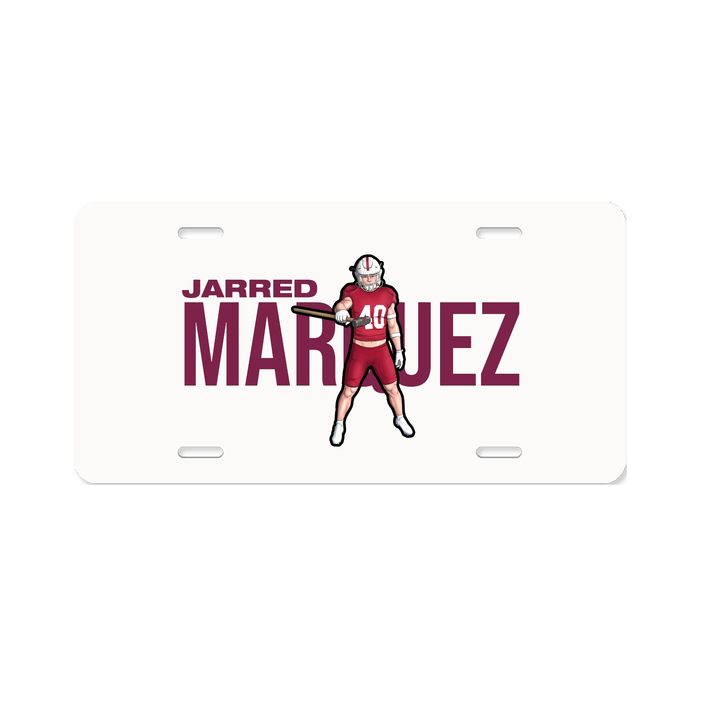 License Plate — Player Name in Classic