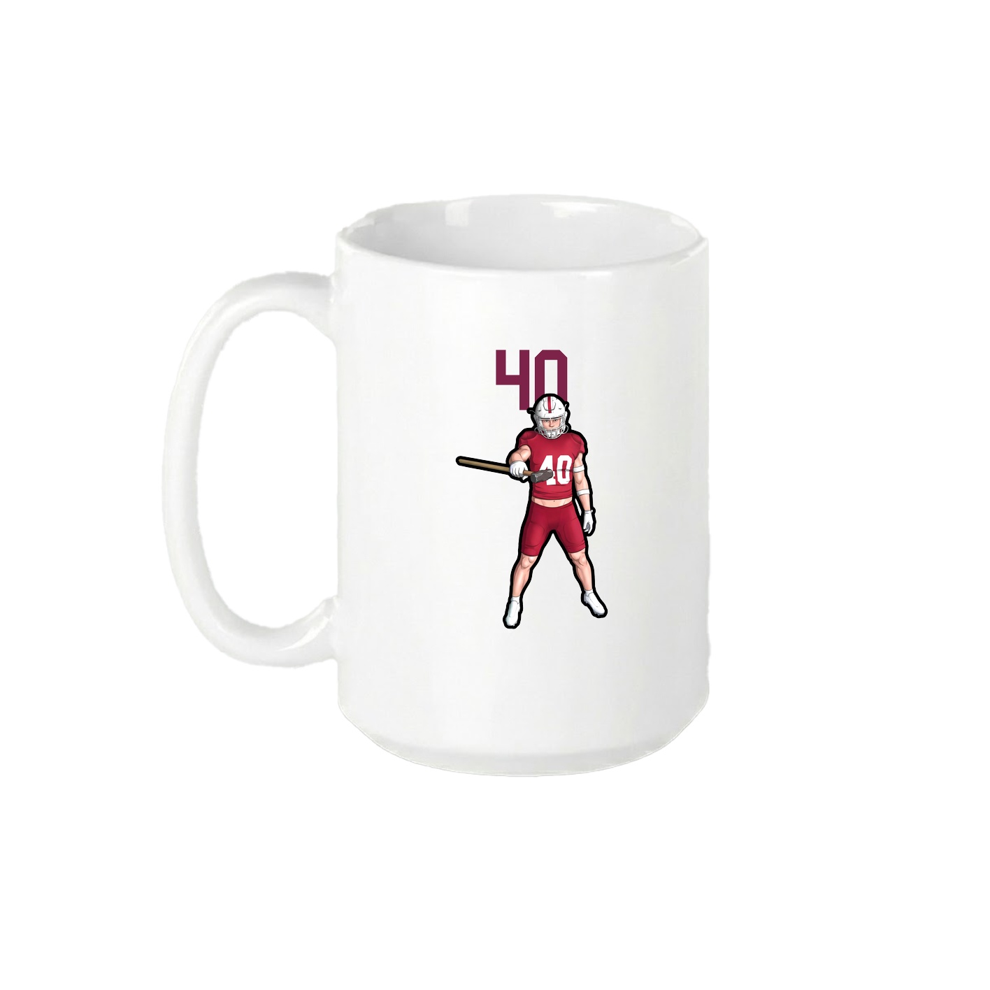 15oz Coffee Mug — Number Top in White