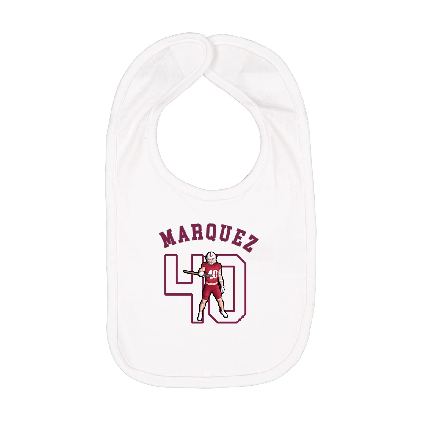 Infant Bib — Shirsey Arch in White