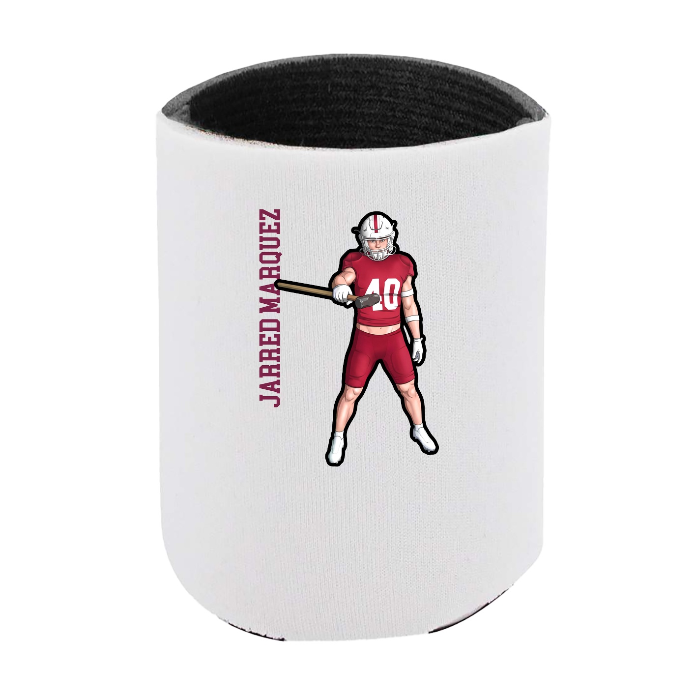 Can Holder — Name Vertical in White