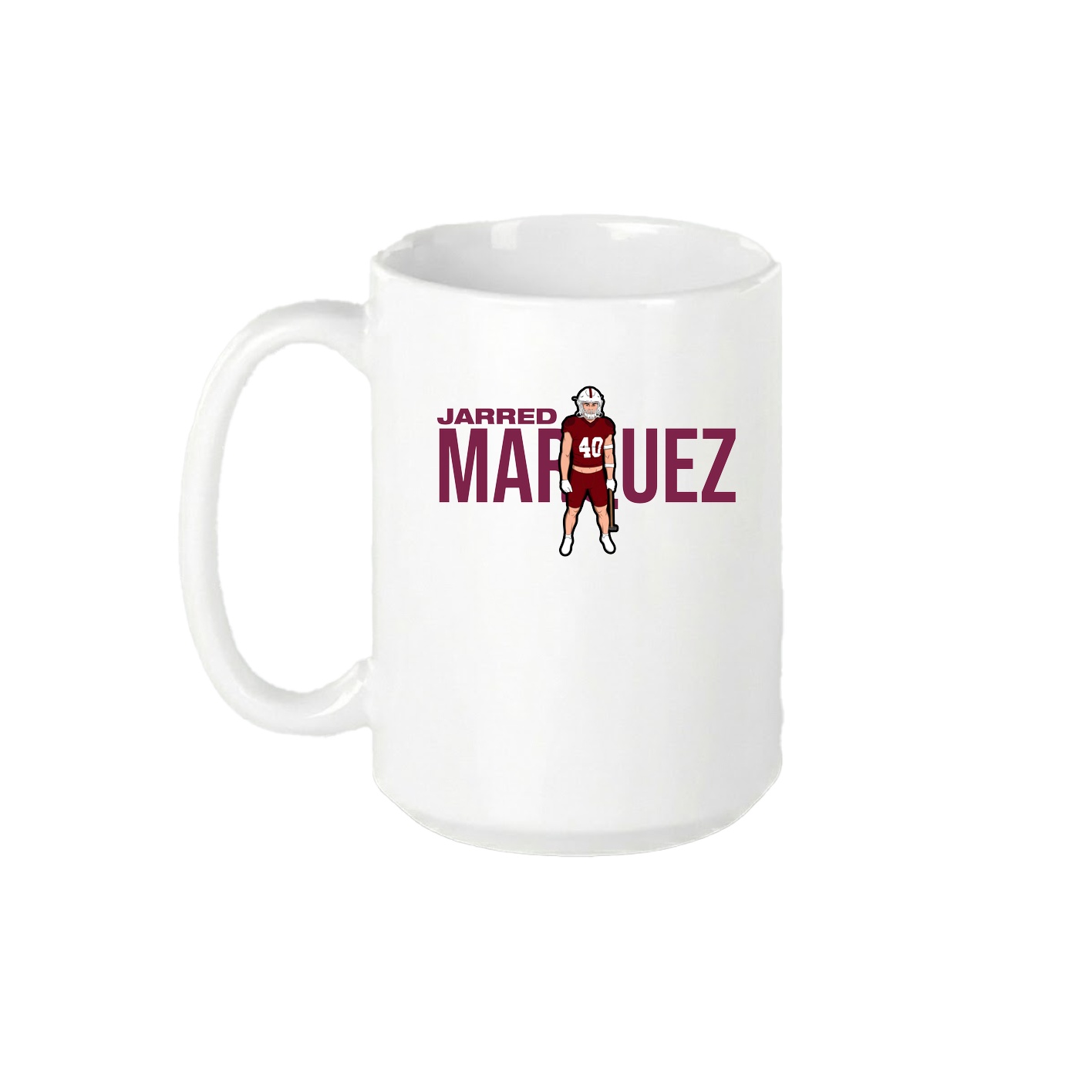 15oz Coffee Mug — Player Name in White