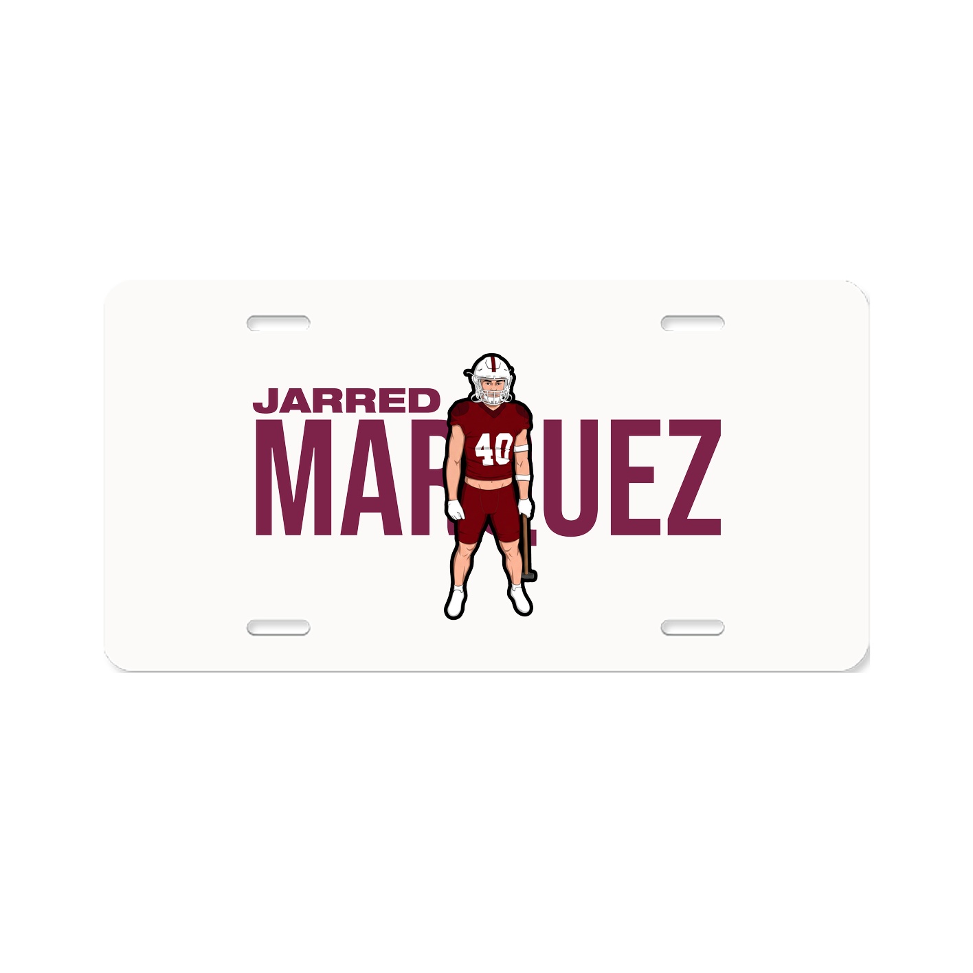 License Plate — Player Name in Classic
