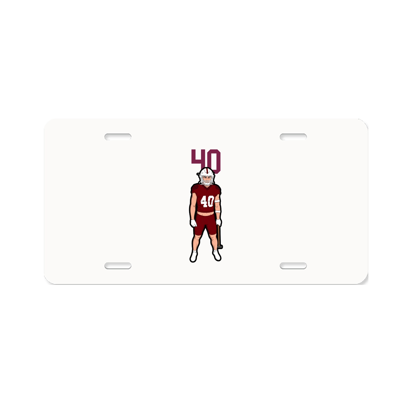 License Plate — Number Top in Classic