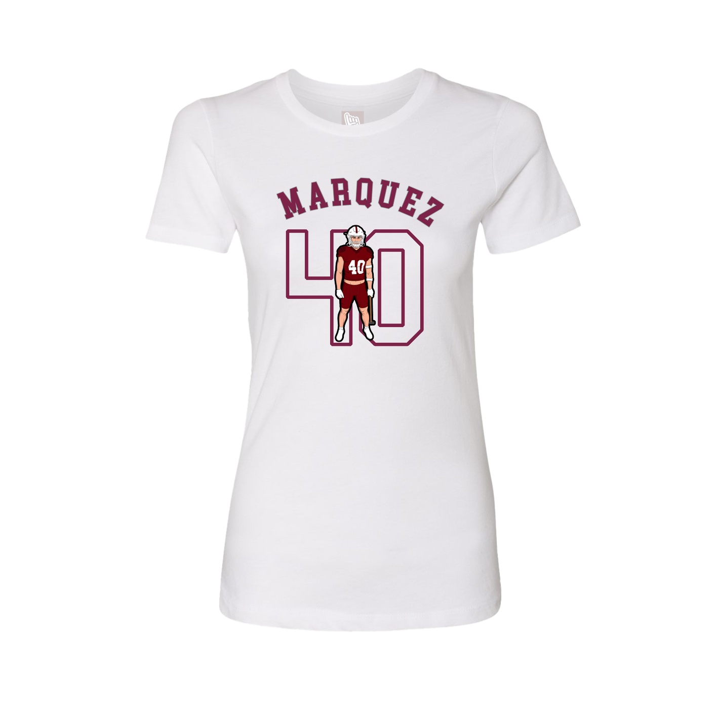 Fitted Women's Tee — Shirsey Arch in White