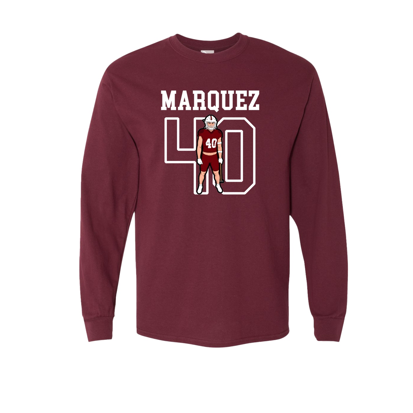 Long Sleeve Tee — Shirsey in Maroon