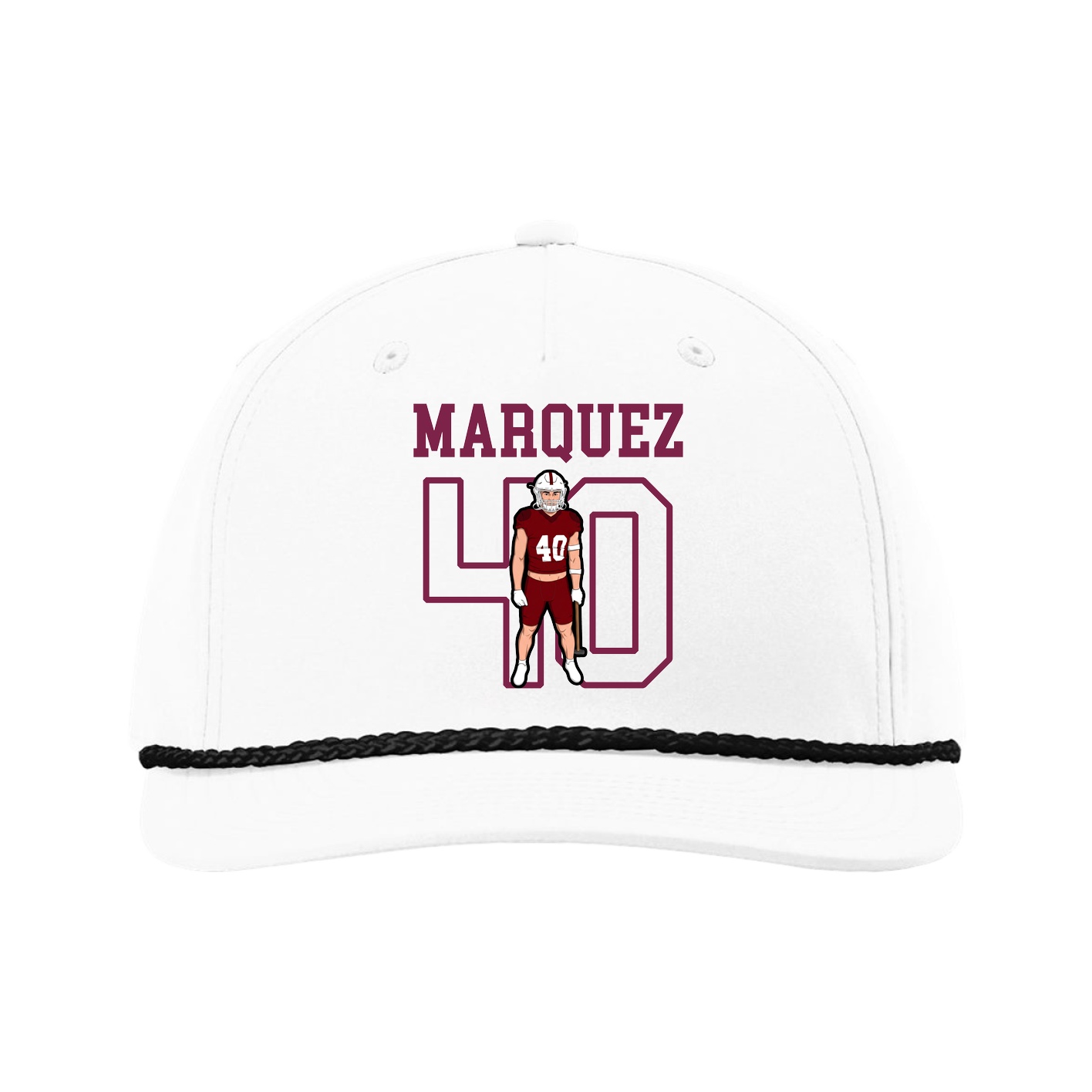 Five-Panel Classic Rope Cap — Shirsey in White