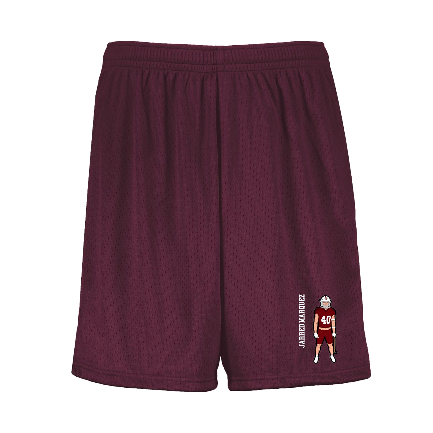 Shorts — Name Vertical in Maroon