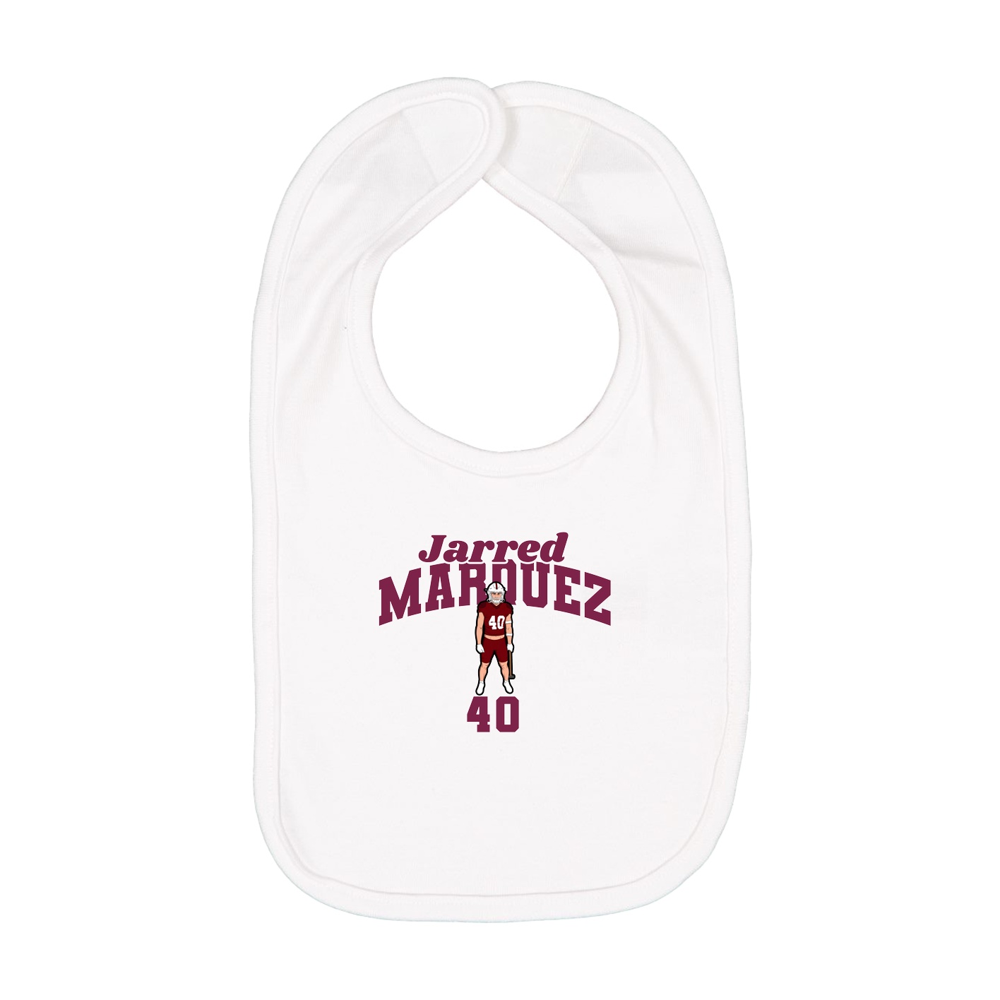 Infant Bib — Signature Arch in White