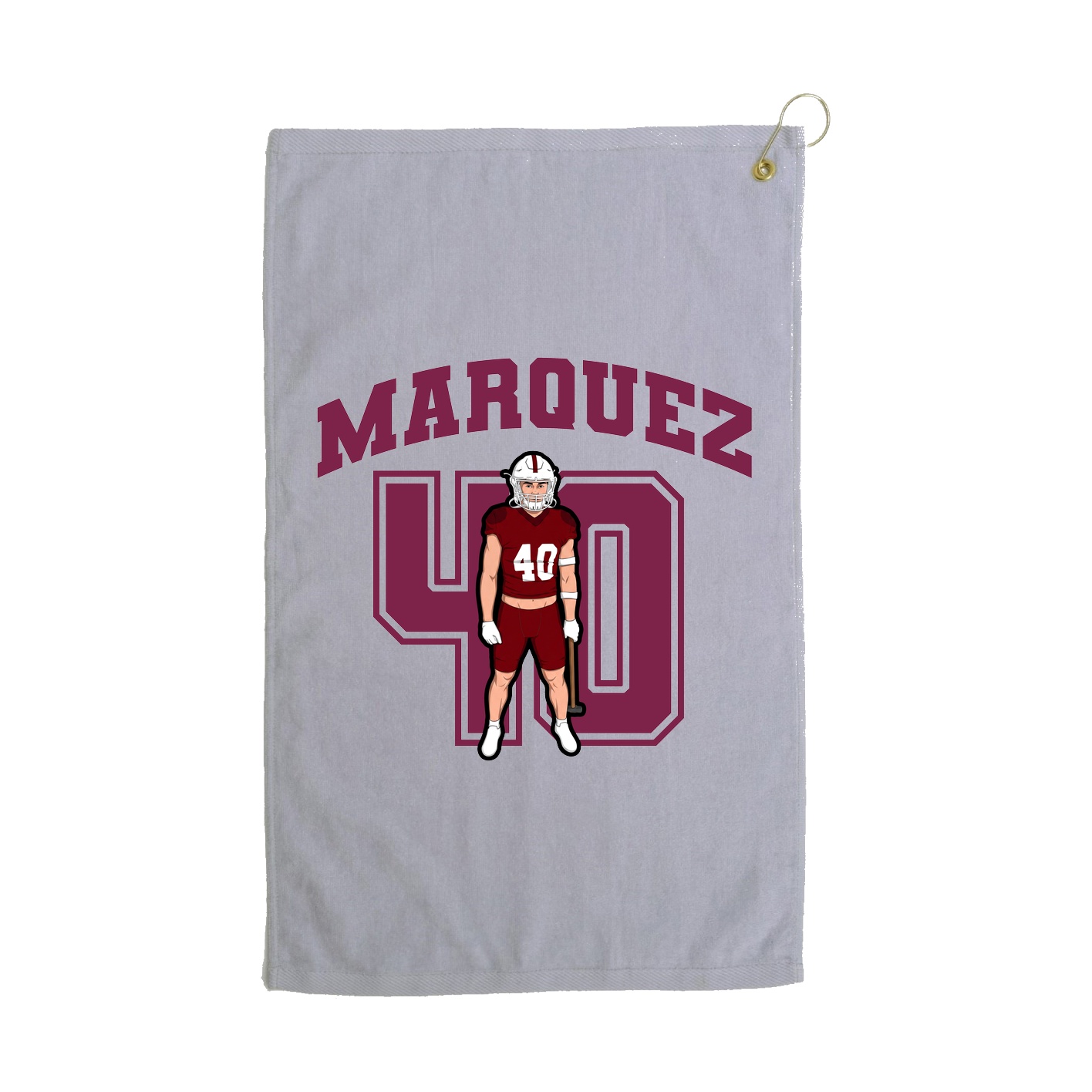 Golf Towel — Number in Grey