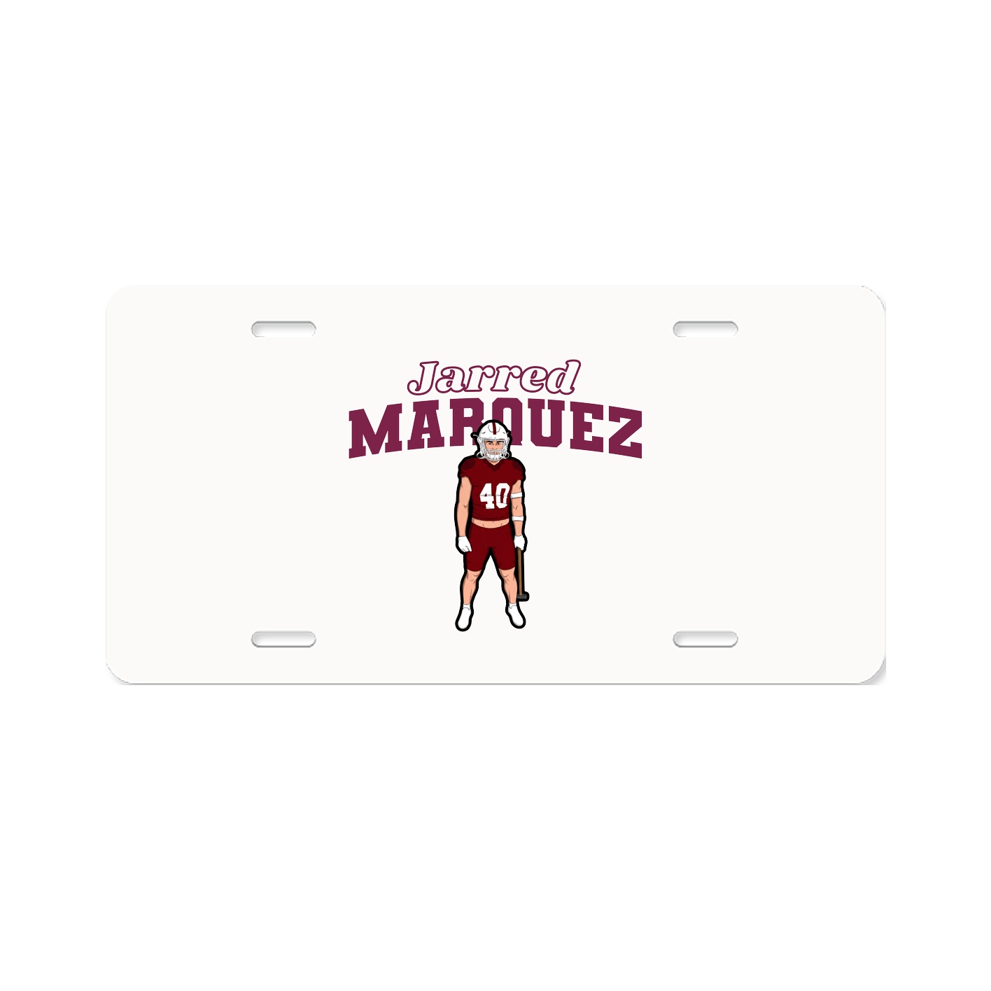 License Plate — Name Arch in Classic
