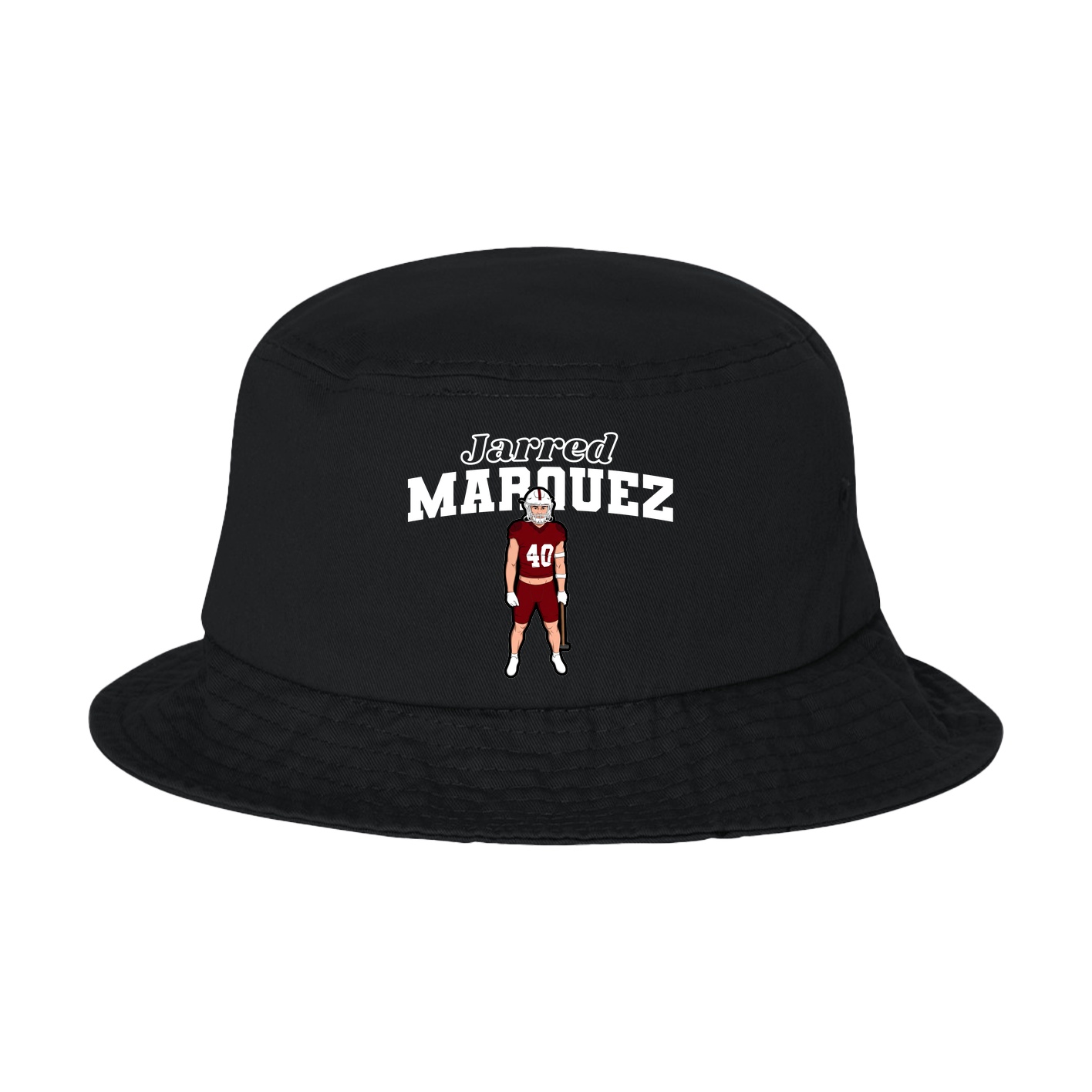 Bucket Cap — Name Arch in Black
