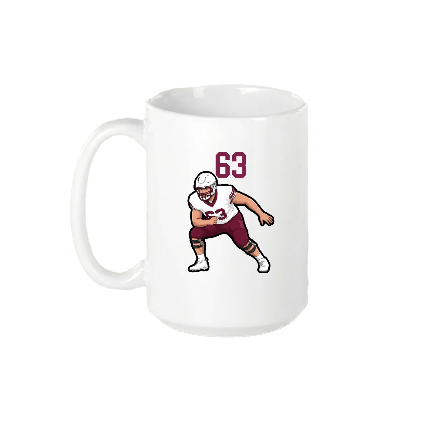15oz Coffee Mug — Number Top in White