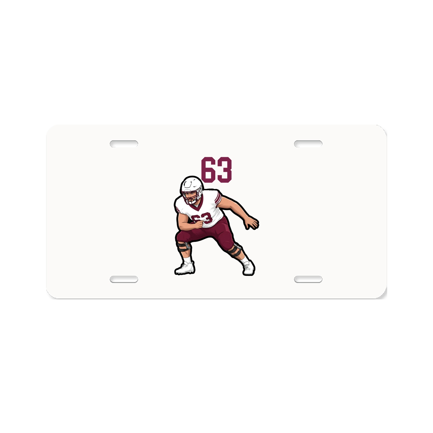License Plate — Number Top in Classic