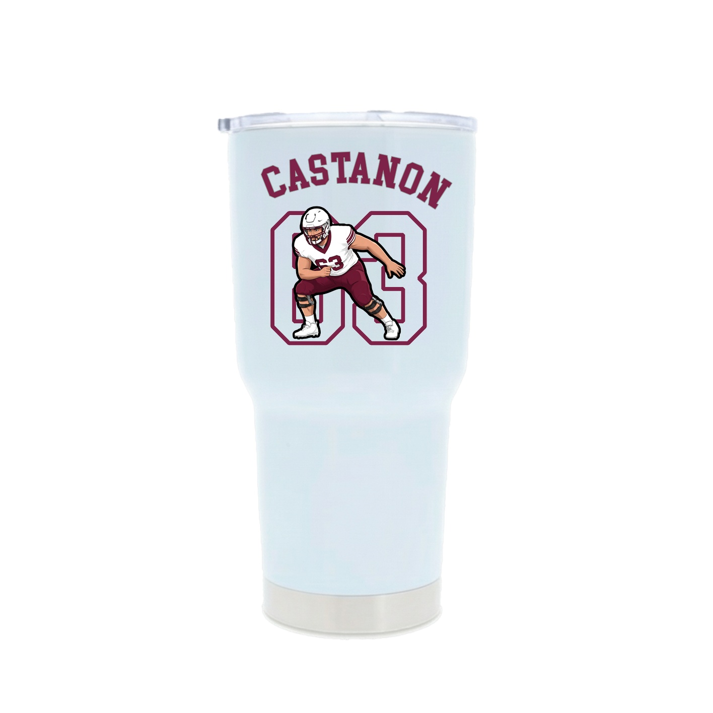 30oz Stainless Steel Tumbler — Shirsey Arch in White