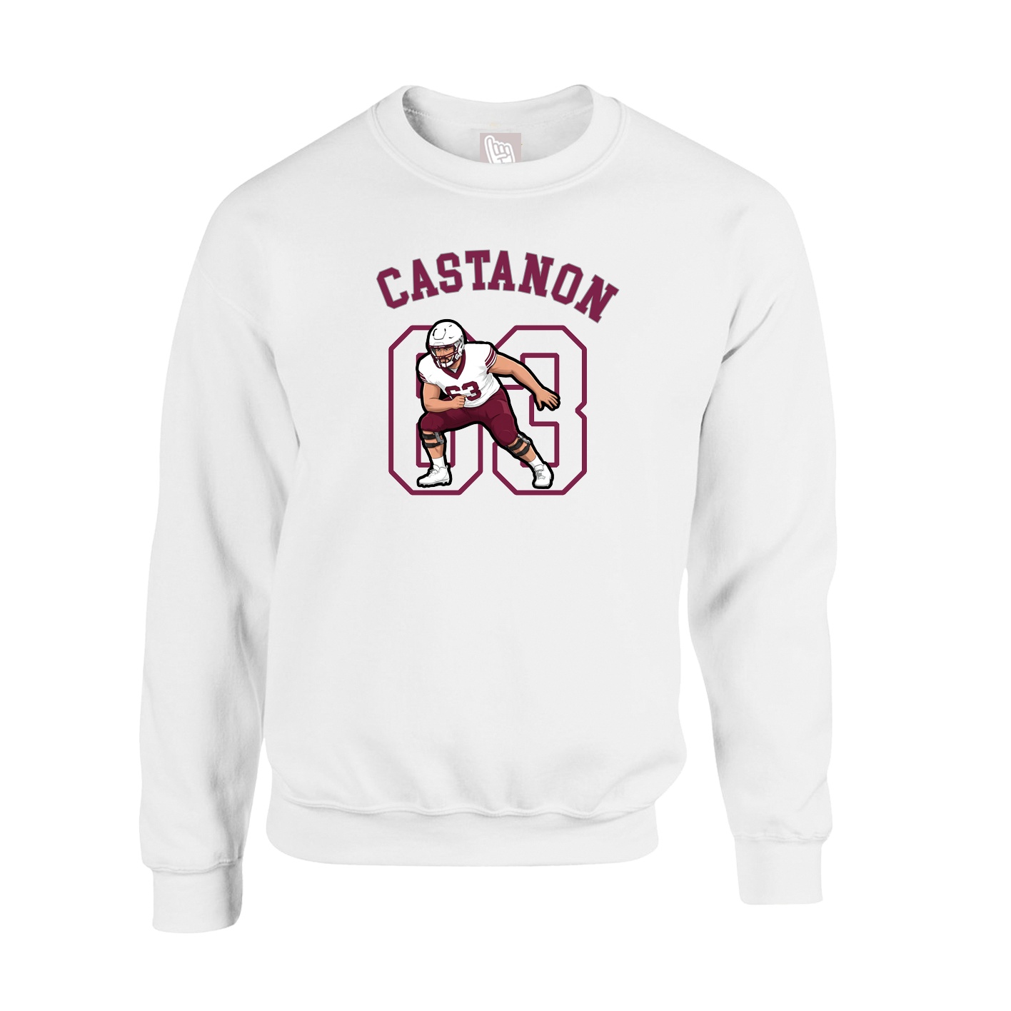 Fleece Crew — Shirsey Arch in White
