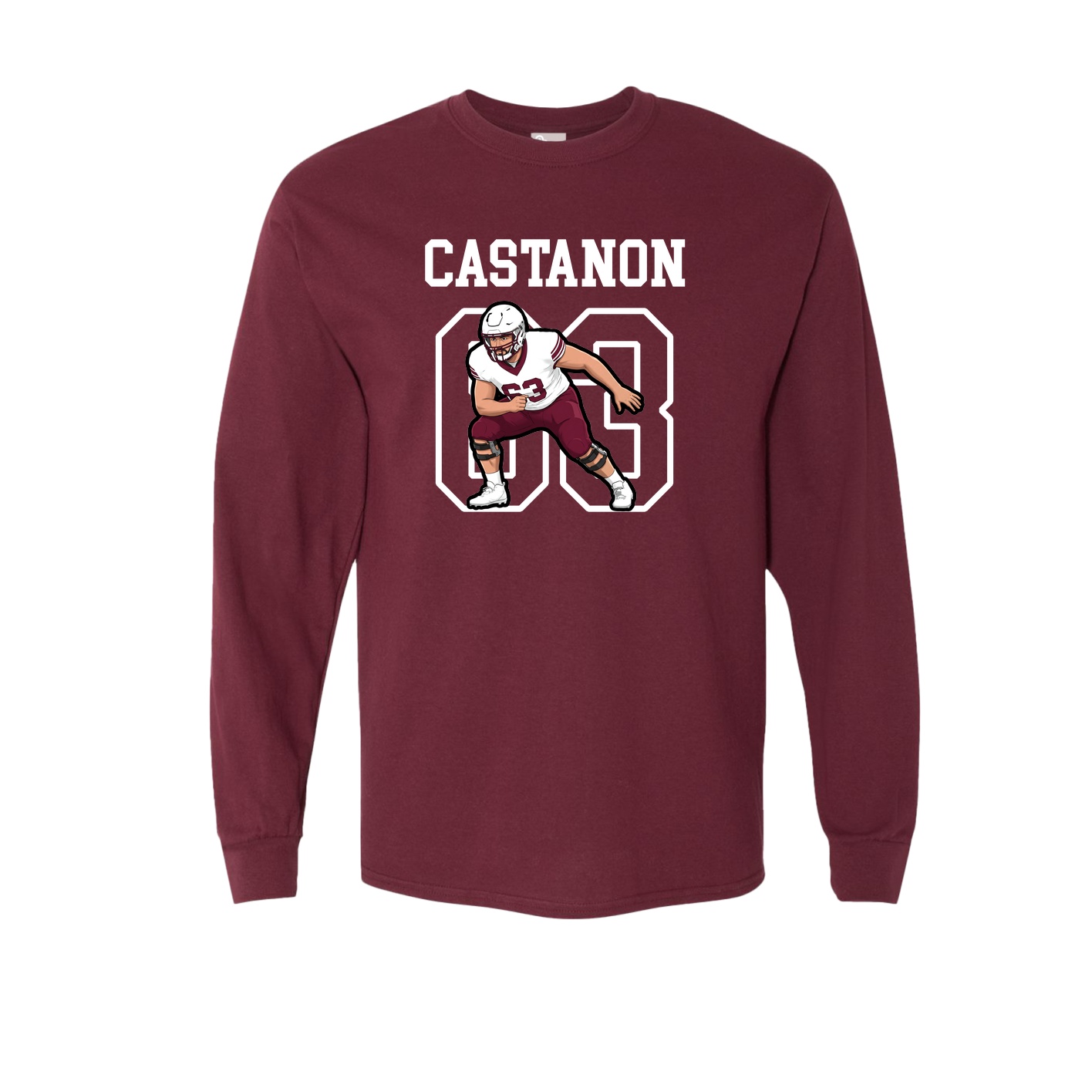 Long Sleeve Tee — Shirsey in Maroon