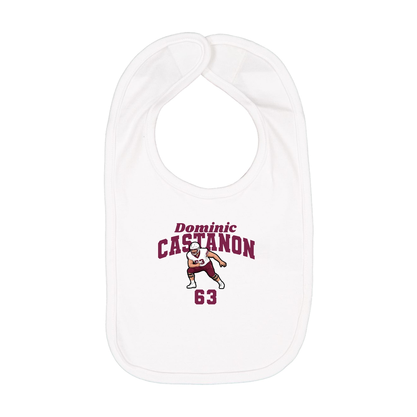 Infant Bib — Signature Arch in White